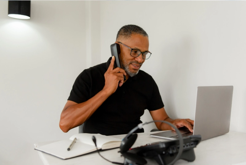 Your sales rep answering customer questions.
